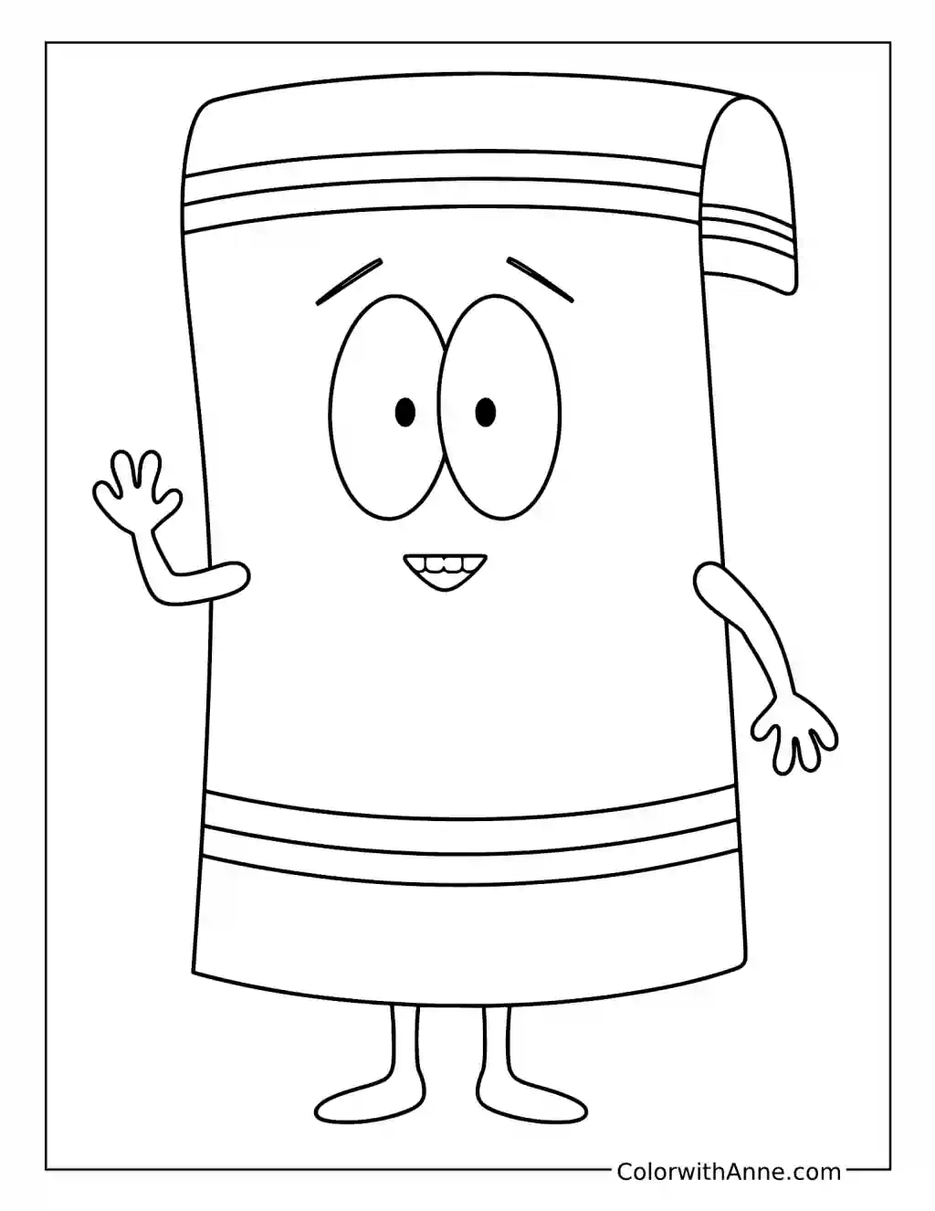 Towelie’s Relaxed Wave coloring page