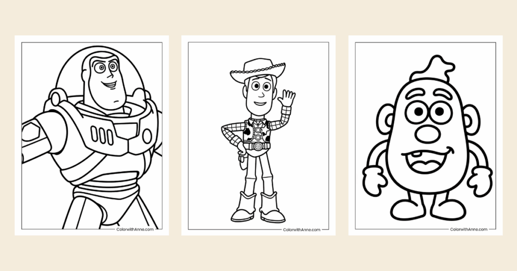 toy story coloring pages banner