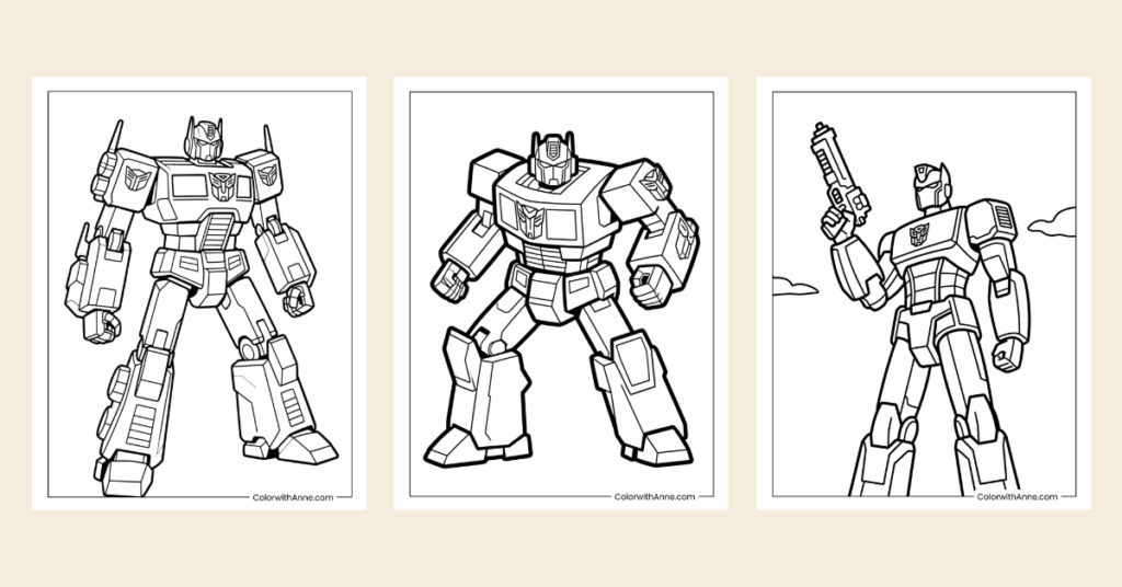 transformers coloring pages banner