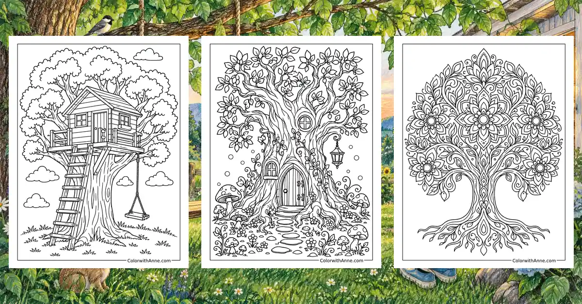Tree Coloring Pages banner