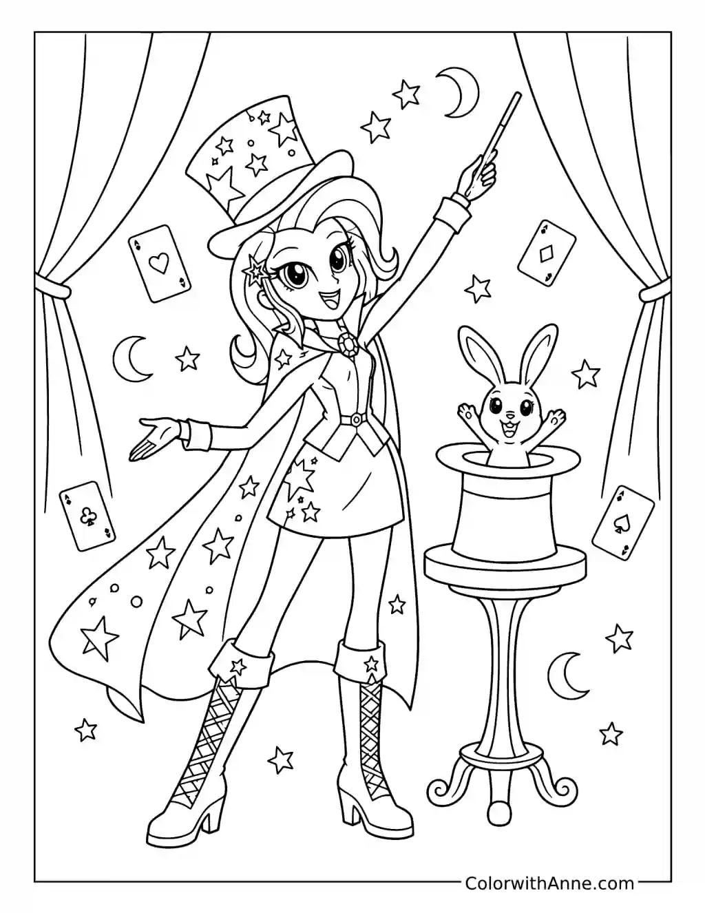 Trixie's Magical Stage Show coloring page
