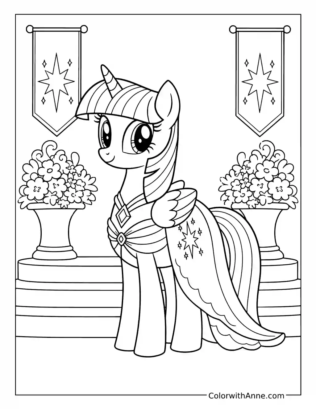 Twilight Sparkle at the Grand Galloping Gala coloring page