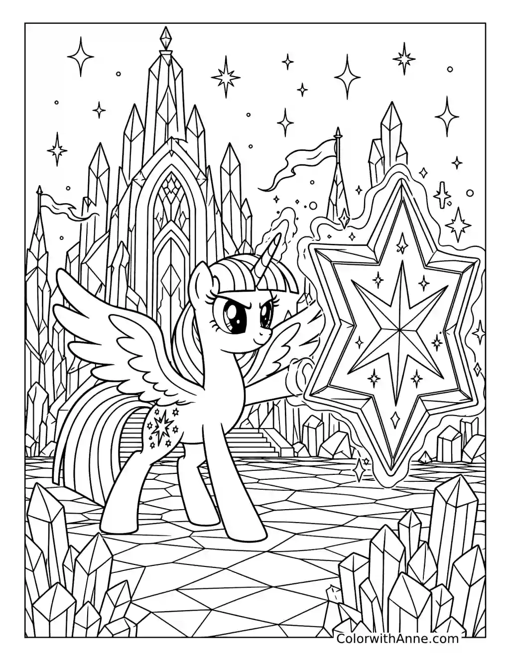 Twilight Sparkle Crystal Empire Adventure coloring page