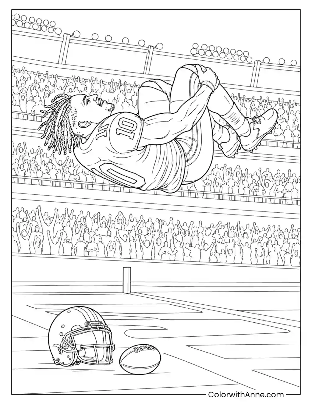Tyreek Hill Backflip Celebration coloring page