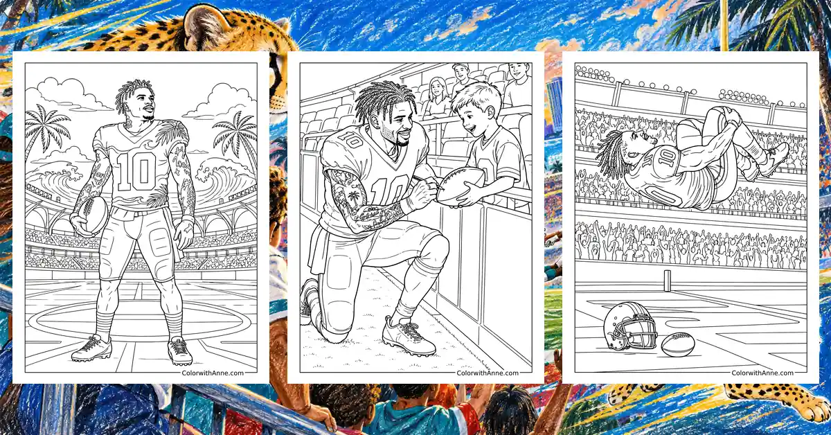 Tyreek Hill Coloring Pages banner