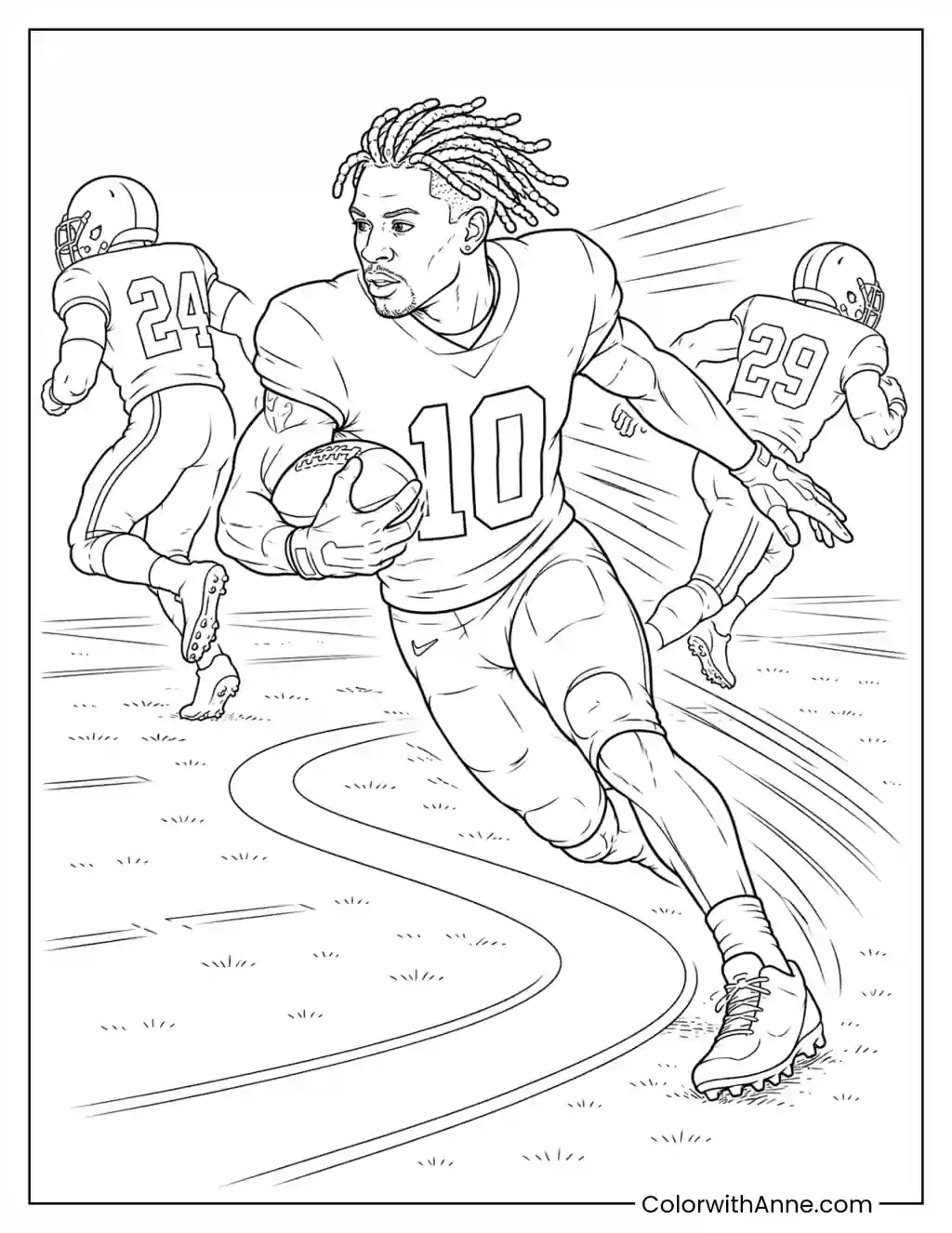 Tyreek Hill Reverses the Field coloring page