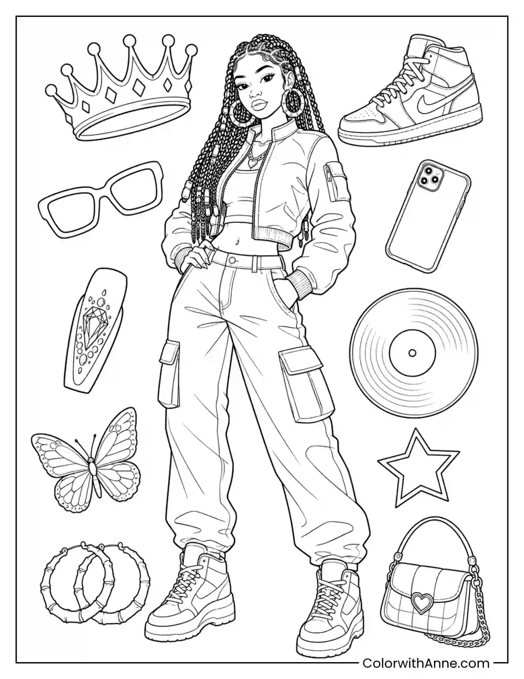 Ultimate Black Girl Magic coloring page