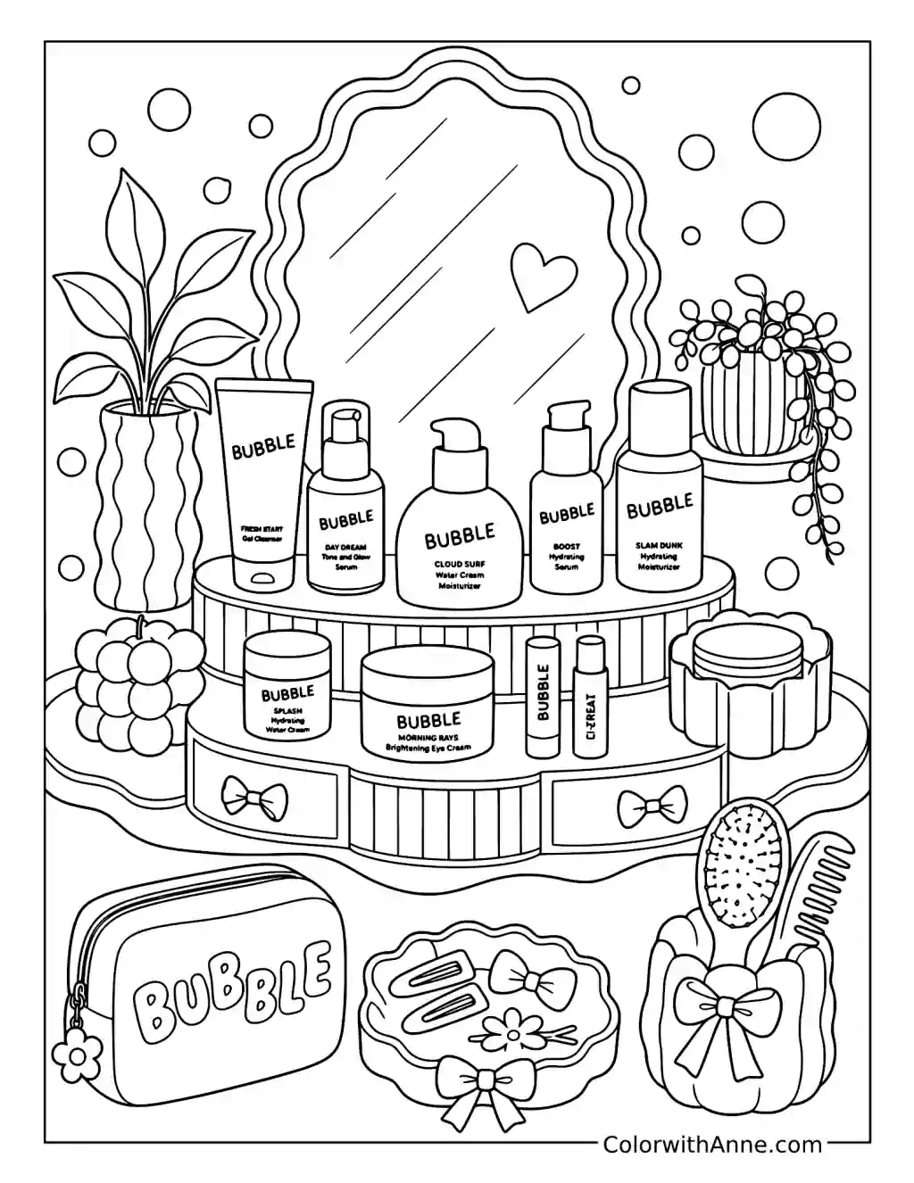 Ultimate Bubble Skincare Dream Vanity coloring page