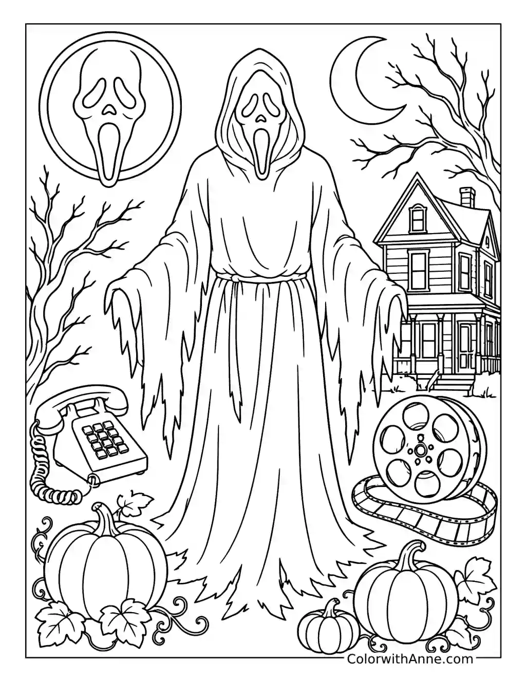 Ultimate Ghostface Horror Collection coloring page