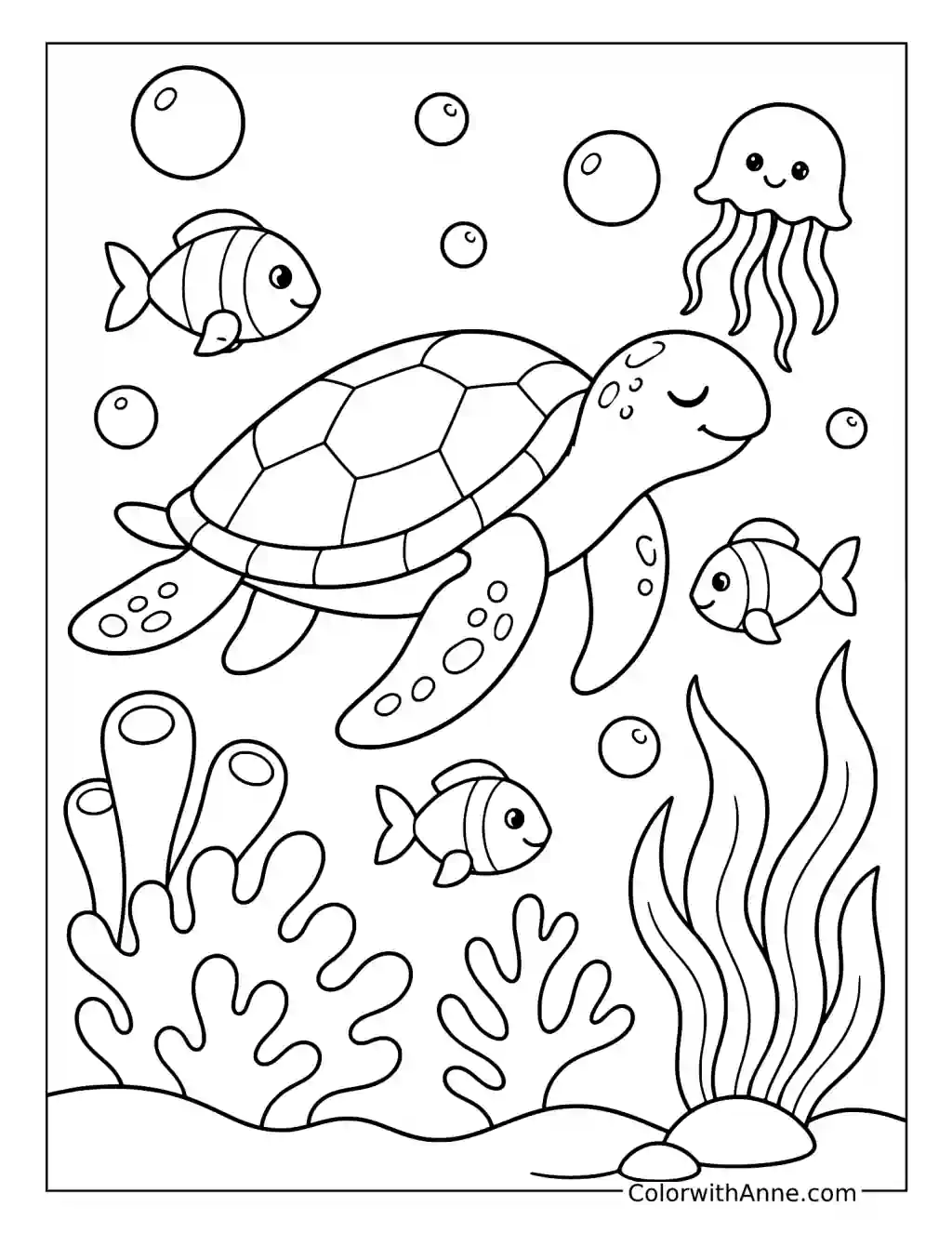 Underwater Calm coloring page
