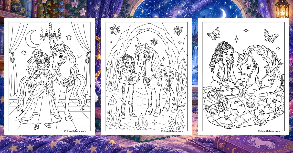 Unicorn Academy Coloring Pages banner