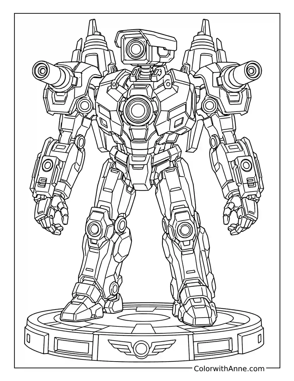 Upgraded Titan Cameraman on Alliance Platform coloring page