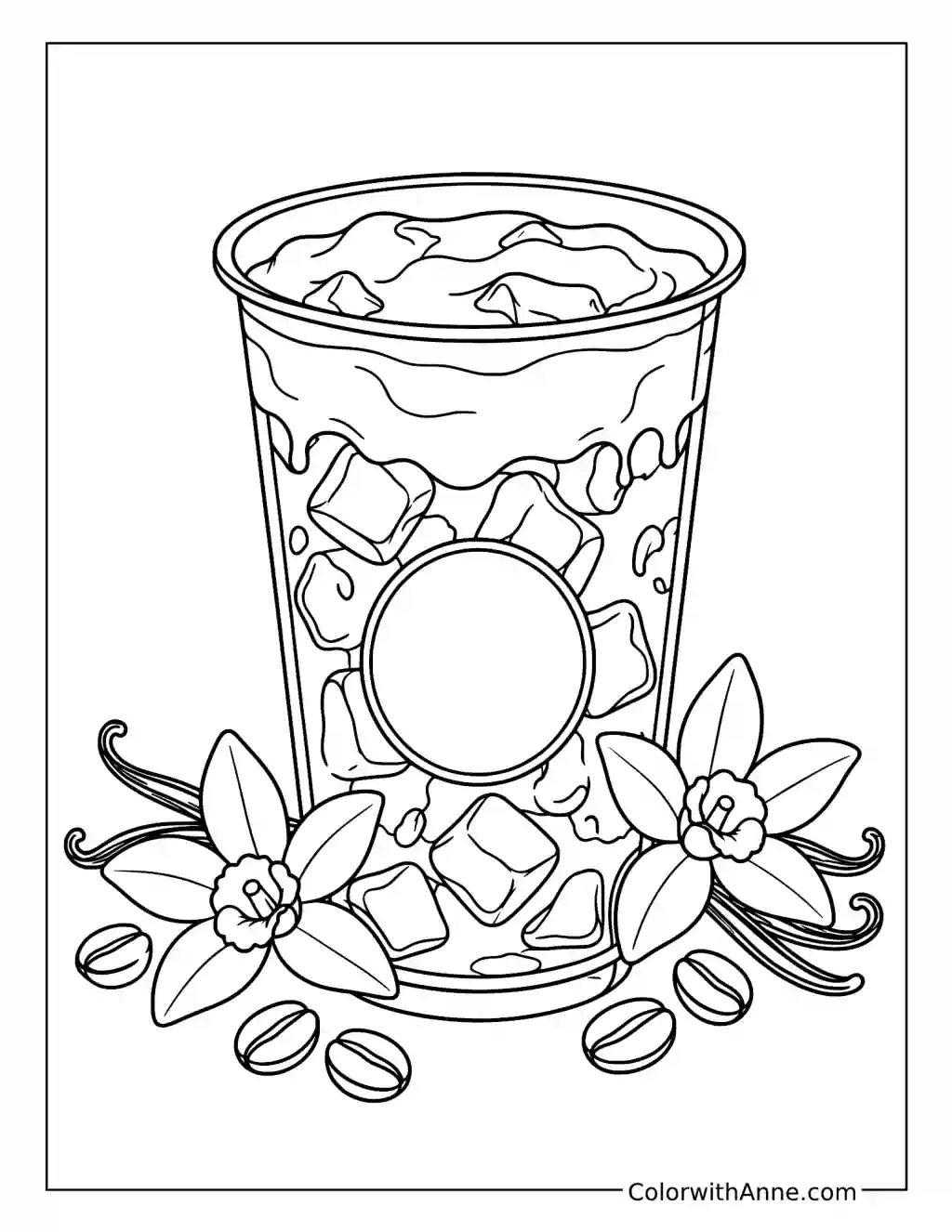 Vanilla Sweet Cream Cold Brew coloring page