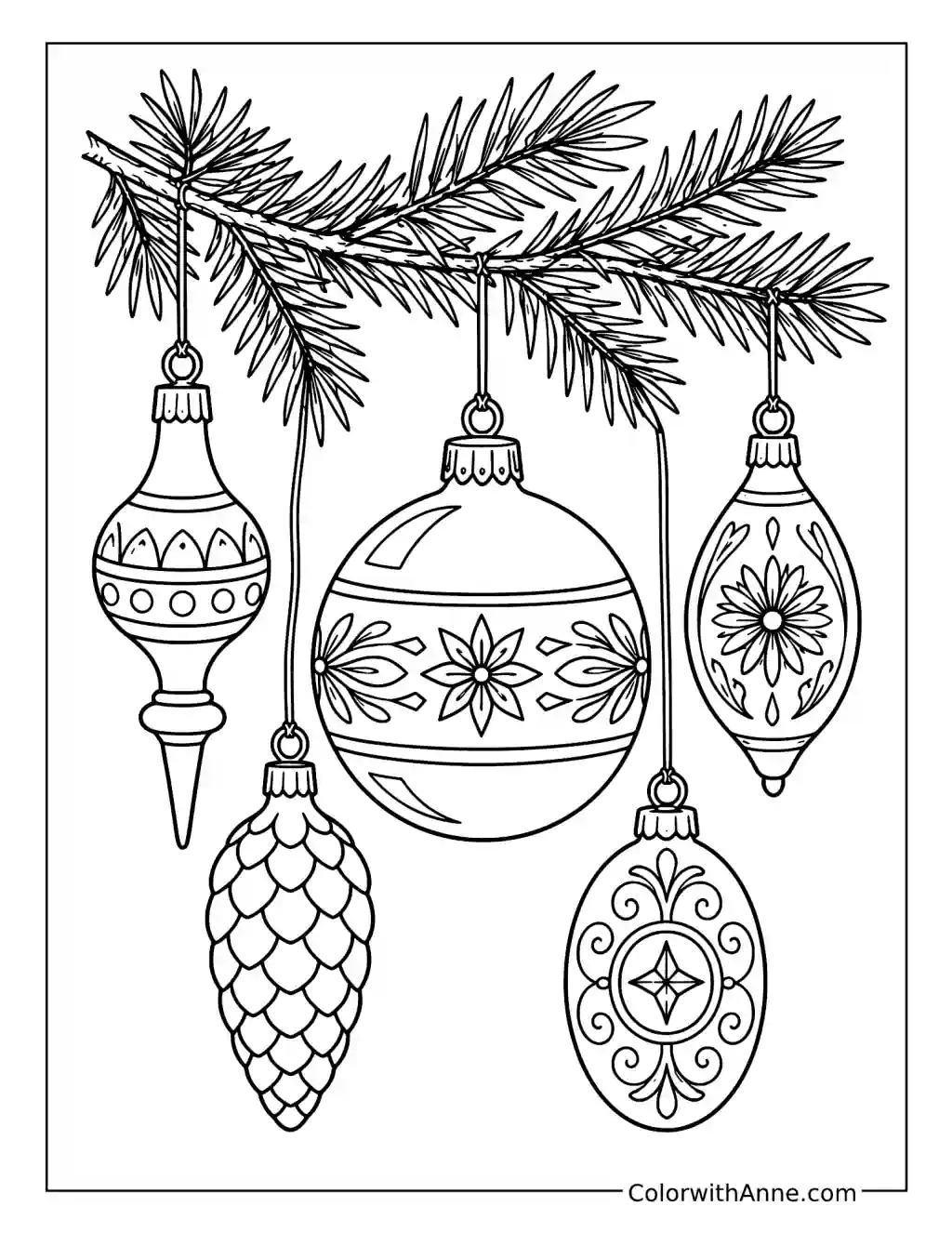 Vintage Ornament Collection coloring page