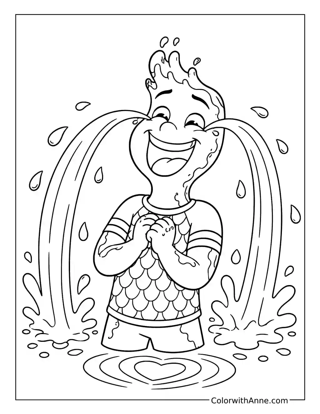 Wade's Happy Tears coloring page
