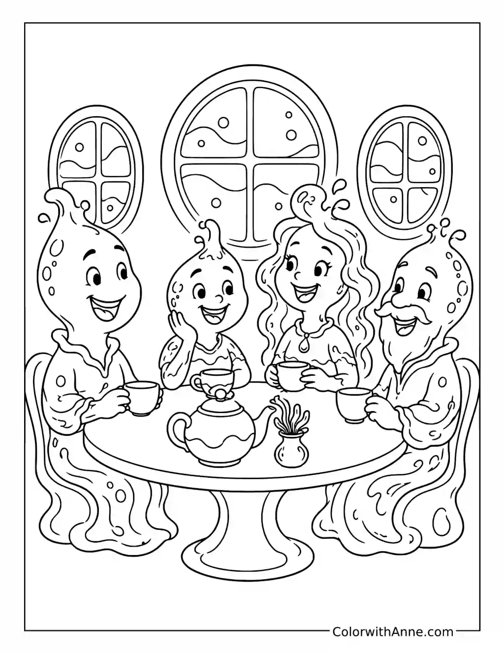 Wade's Ripple Family Gathering coloring page