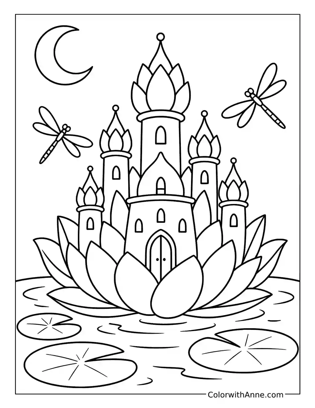 Water Lily Castle coloring page