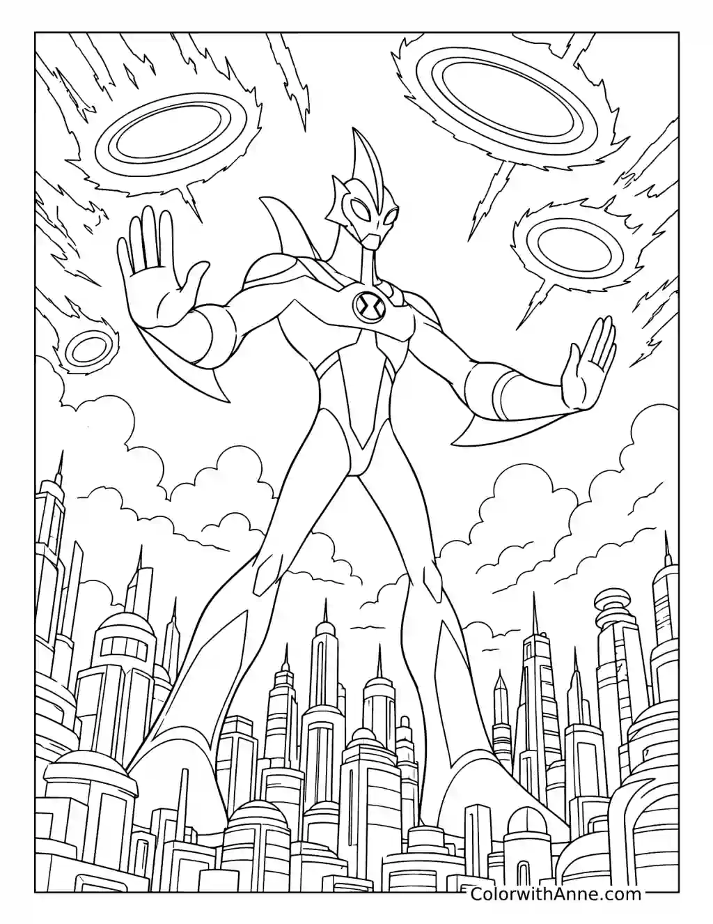 Way Big Protecting the City coloring page
