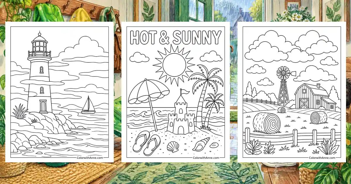Weather Coloring Pages banner