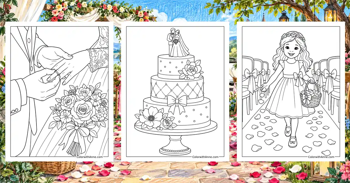 Wedding Coloring Pages banner