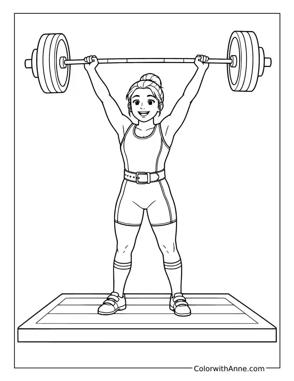 Weightlifting Champion coloring page