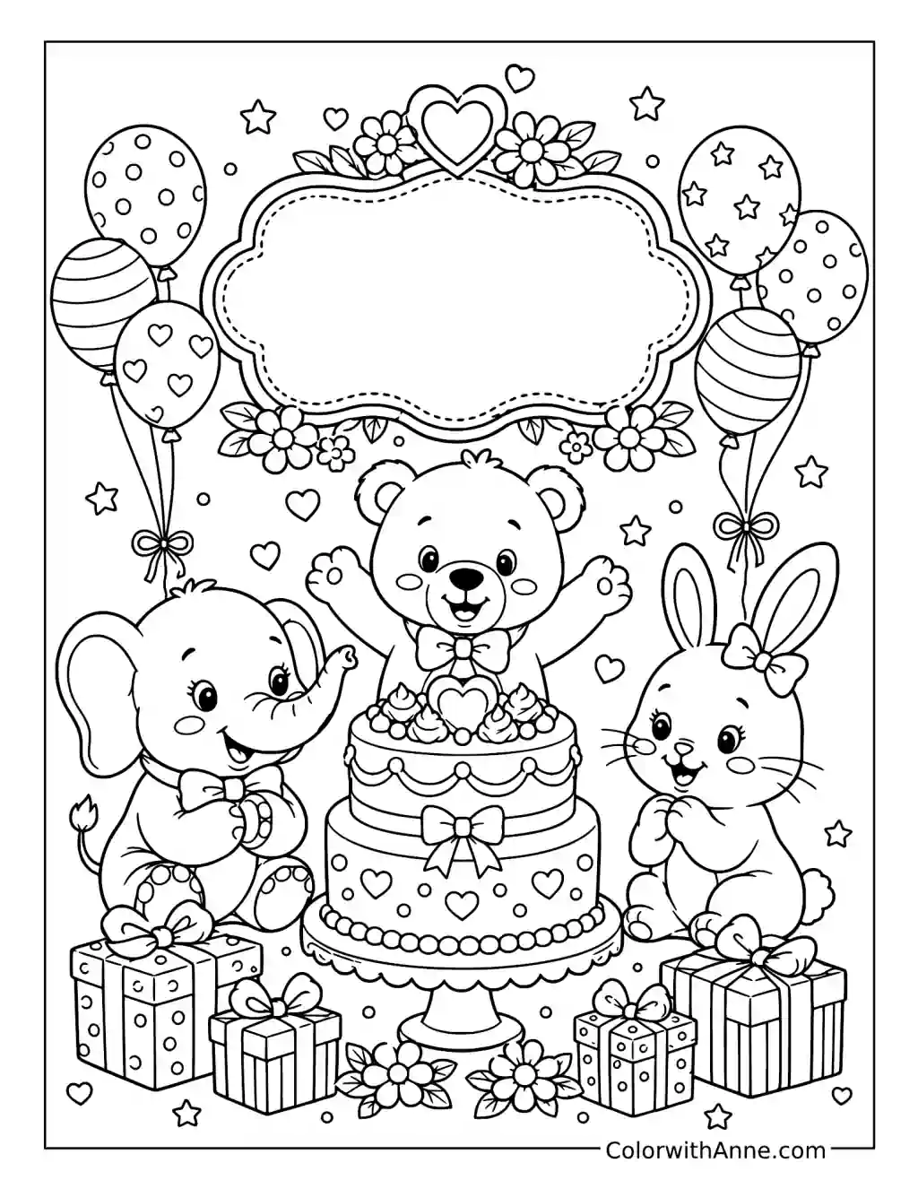 Welcome Baby Shower Celebration coloring page
