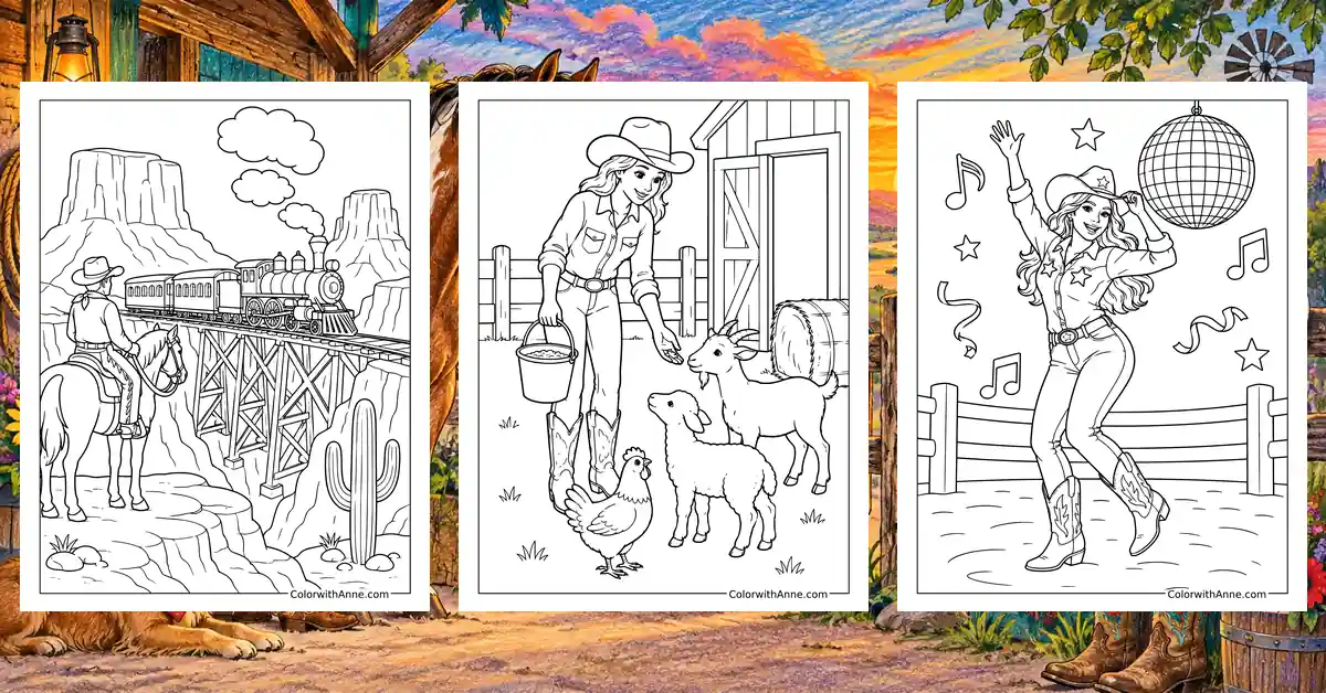 Western Coloring Pages banner