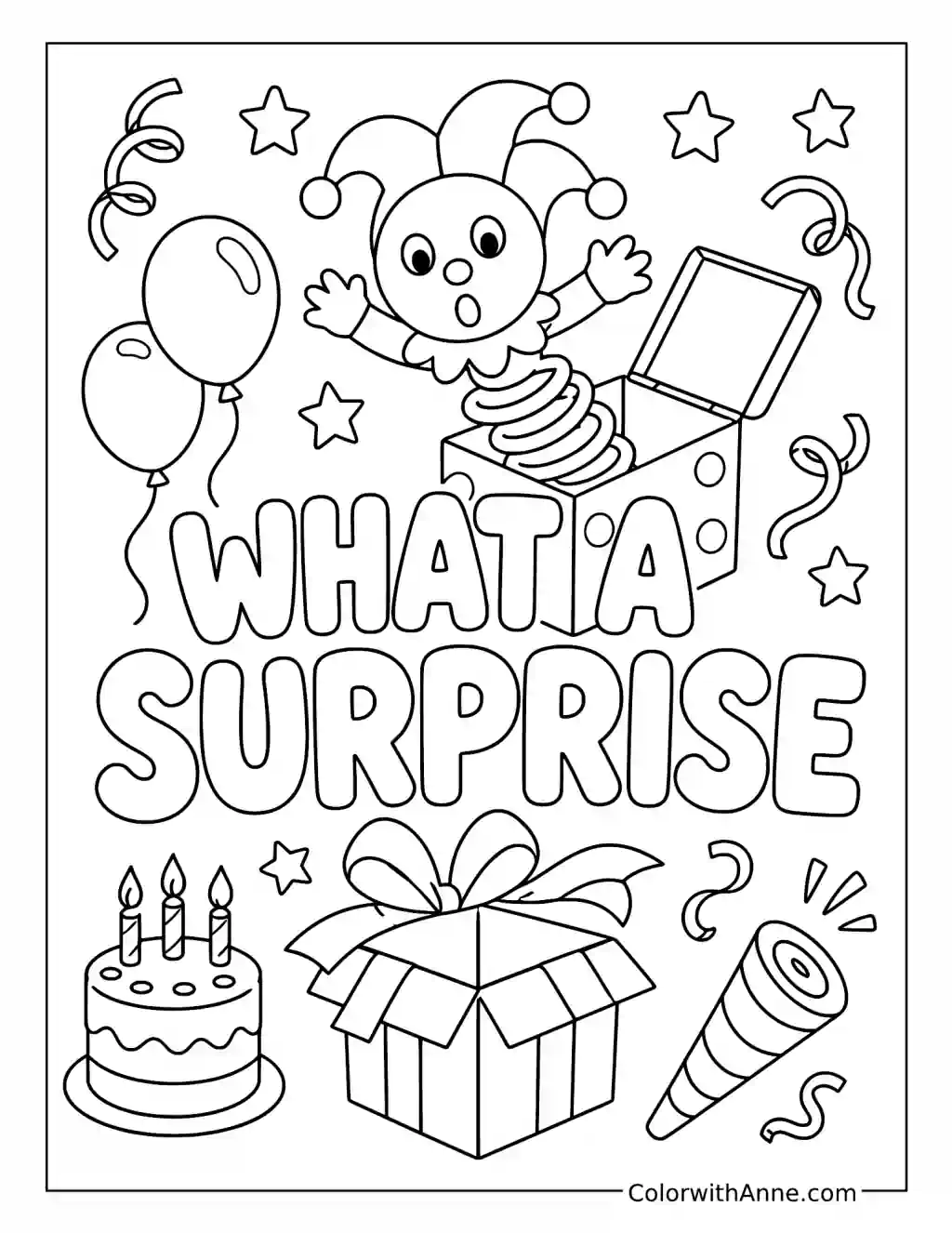 What a Surprise coloring page