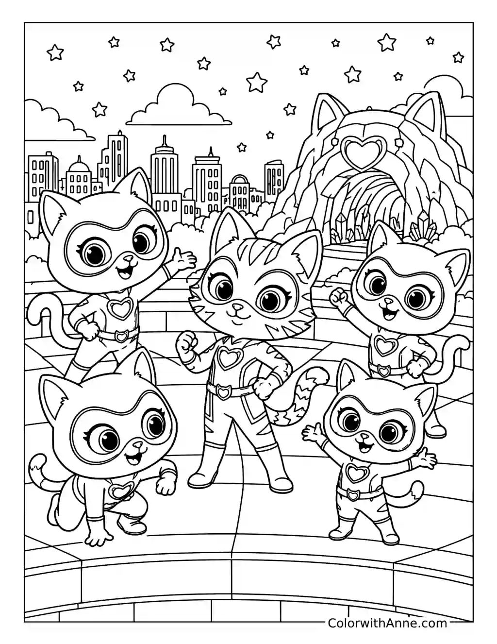 Willa Joins the SuperKitties coloring page