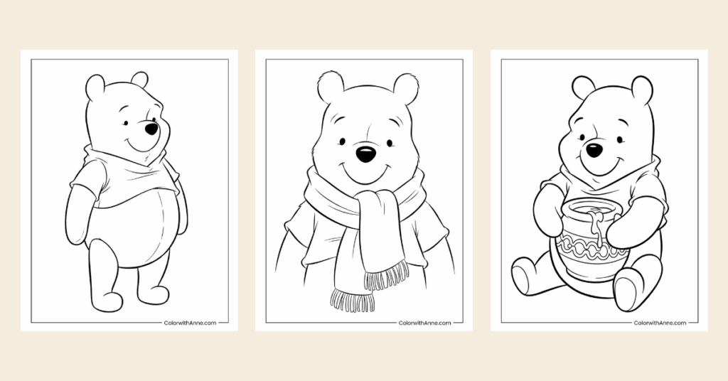 winnie the pooh coloring pages banner