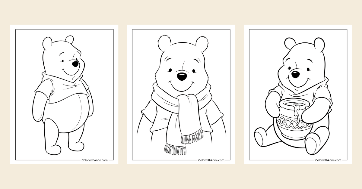 winnie the pooh coloring pages banner