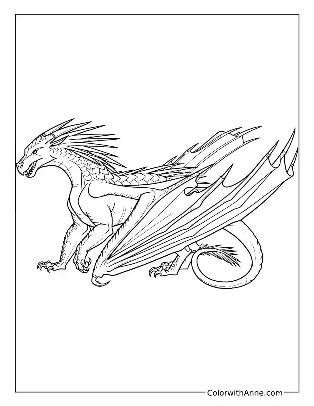Winter Leaping with Swept-Back Wings coloring page
