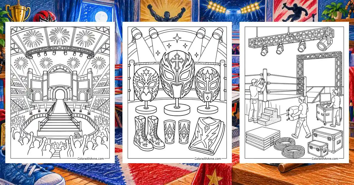 WWE Coloring Pages banner
