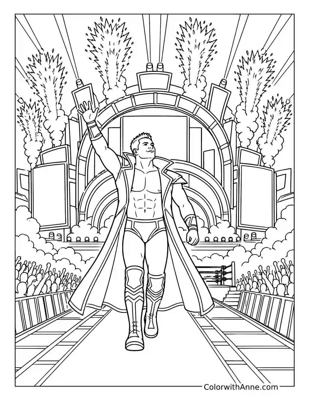 WWE Superstar Entrance Stage coloring page