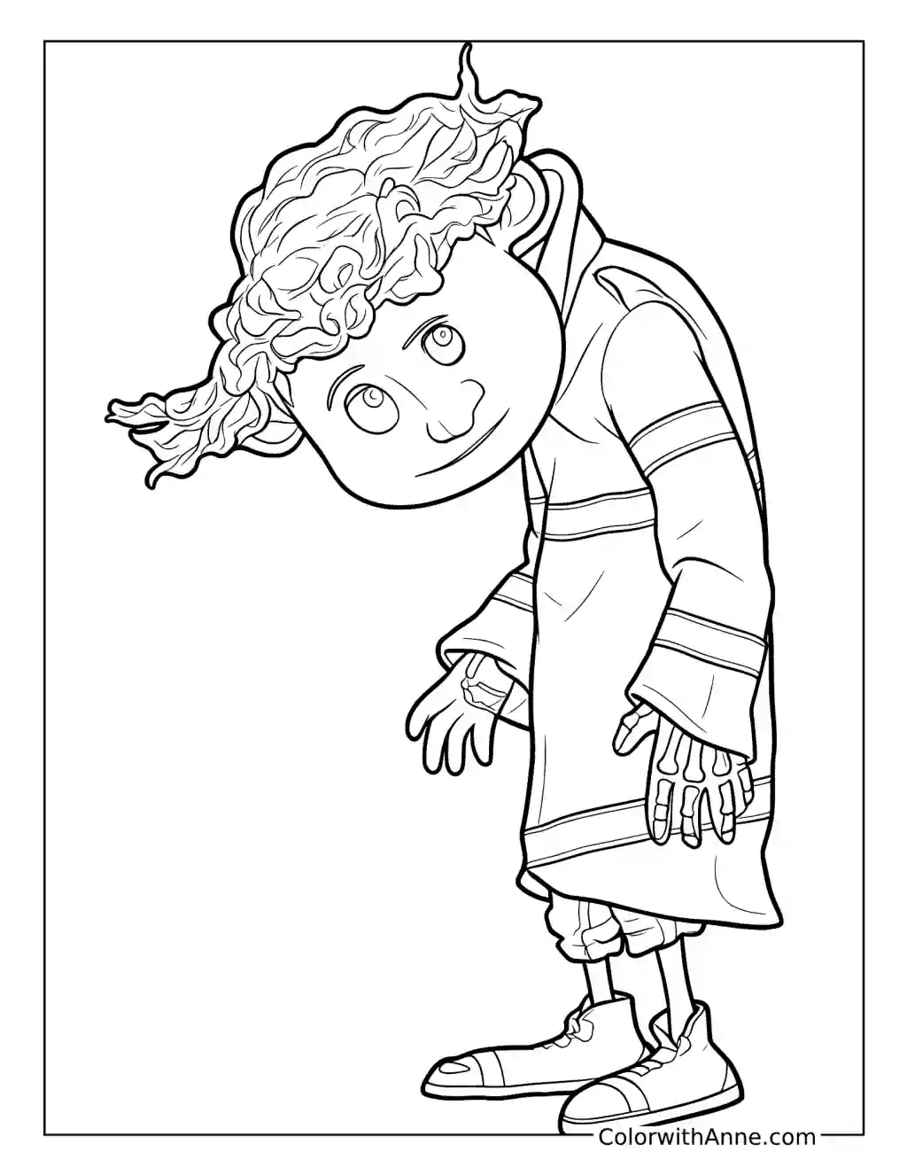 Wybie Leaning Forward coloring page