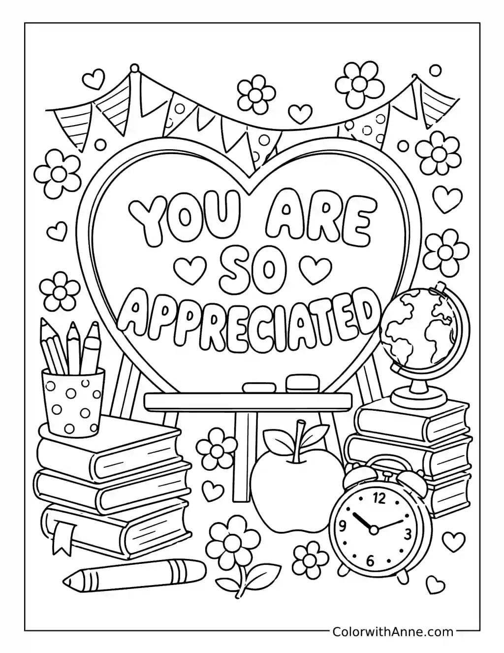 You Are So Appreciated coloring page