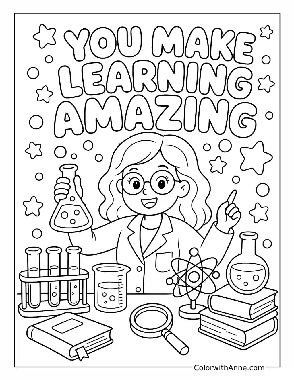 You Make Learning Amazing coloring page