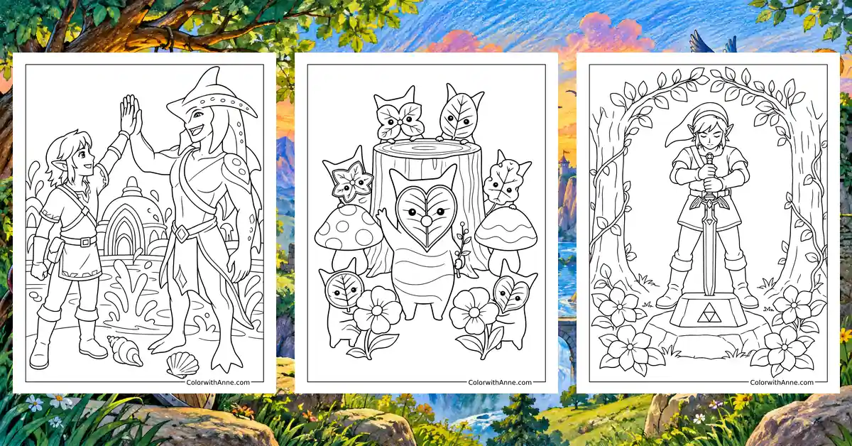 Zelda Coloring Pages banner