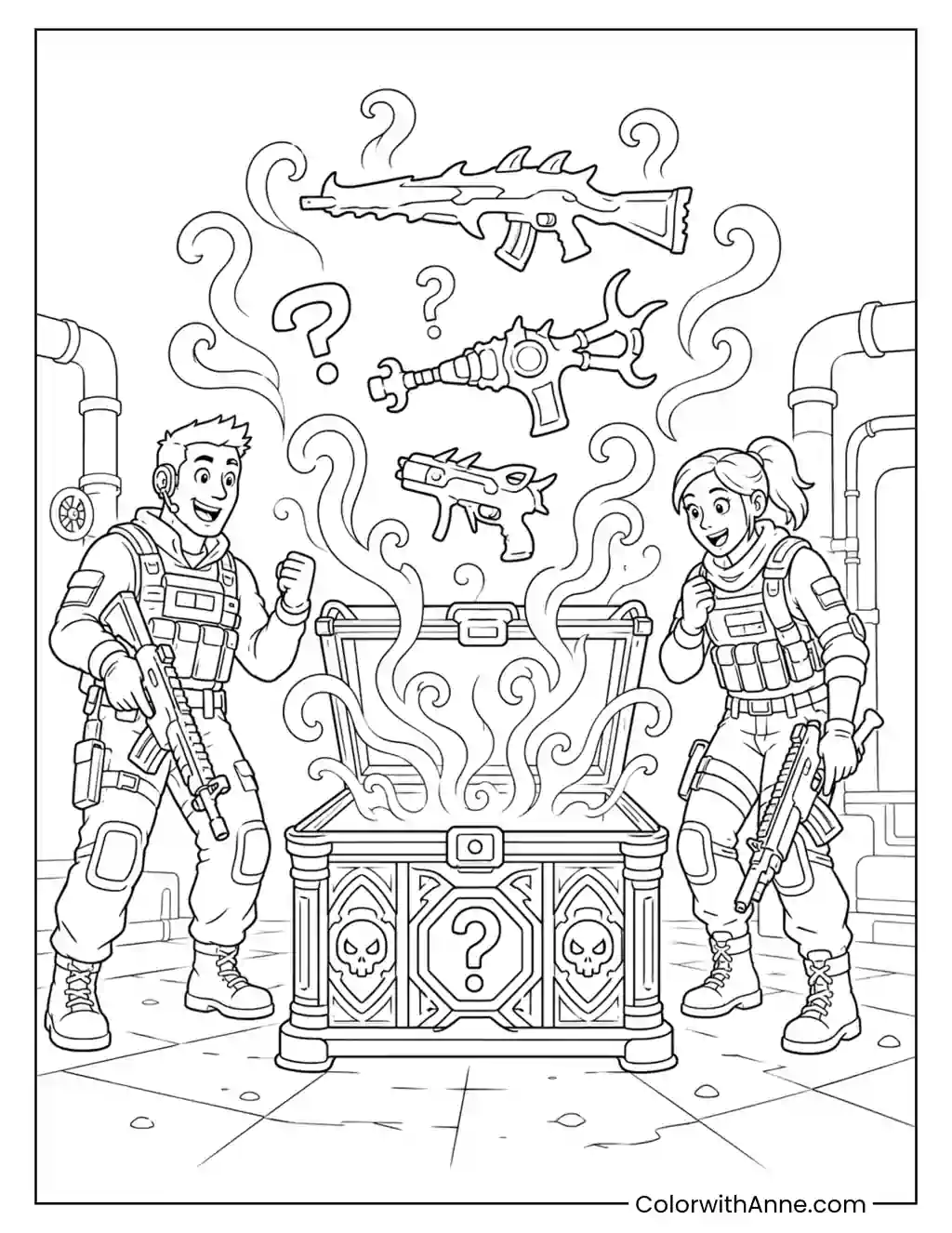 Zombies Mystery Box coloring page