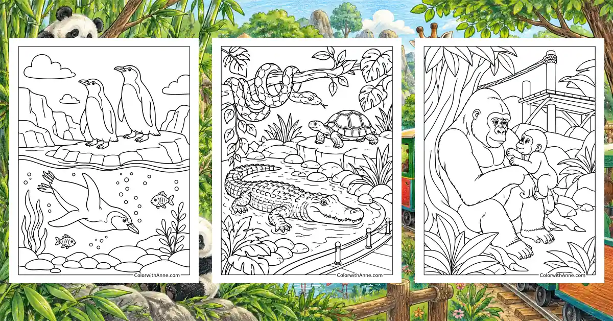 Zoo Coloring Pages banner