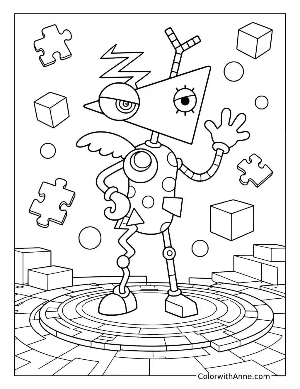 Zooble's Digital World Adventure coloring page