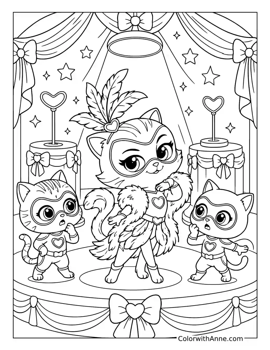 Zsa-Zsa's Feather Fashion Show coloring page